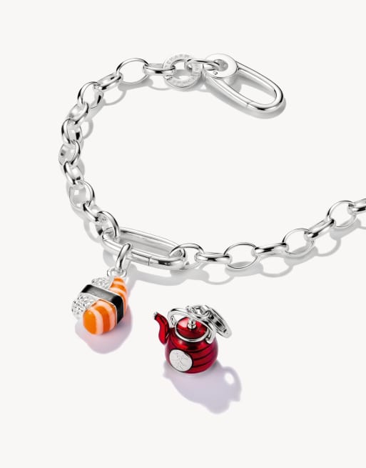 Thomas Sabo zilveren charmhanger sushi connect in zilver, oranje, zwart, 2 van 4