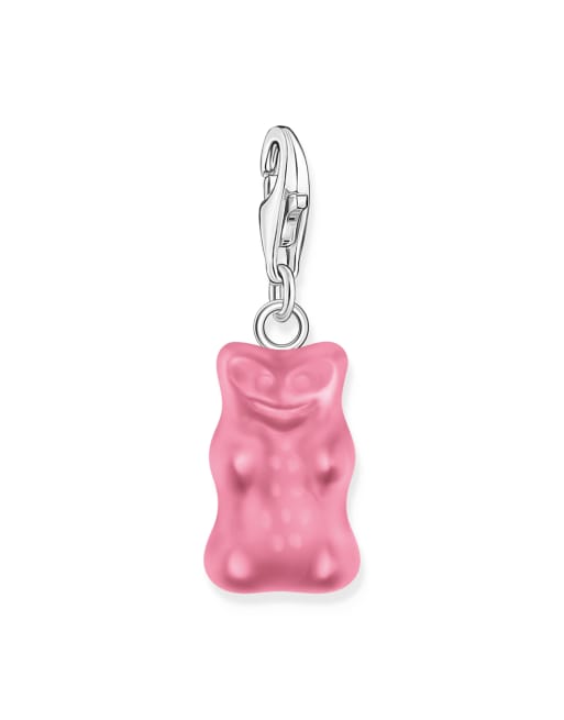 Thomas Sabo - Zilveren hangertje van sterling zilver met goudbeertjes in roze, 4 van 4