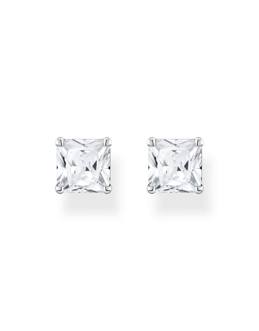 Thomas Sabo - Zilveren oorknopjes met witte steen in 925 sterling zilver, 3 van 3