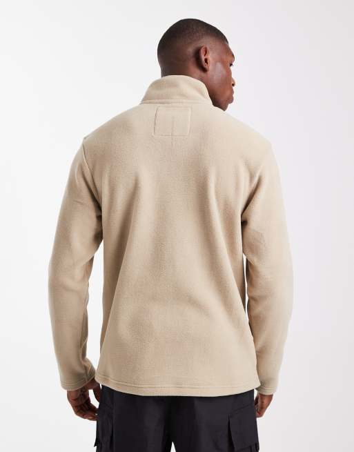 Threadbare 1/4 zip fleece stone, 3 of 5