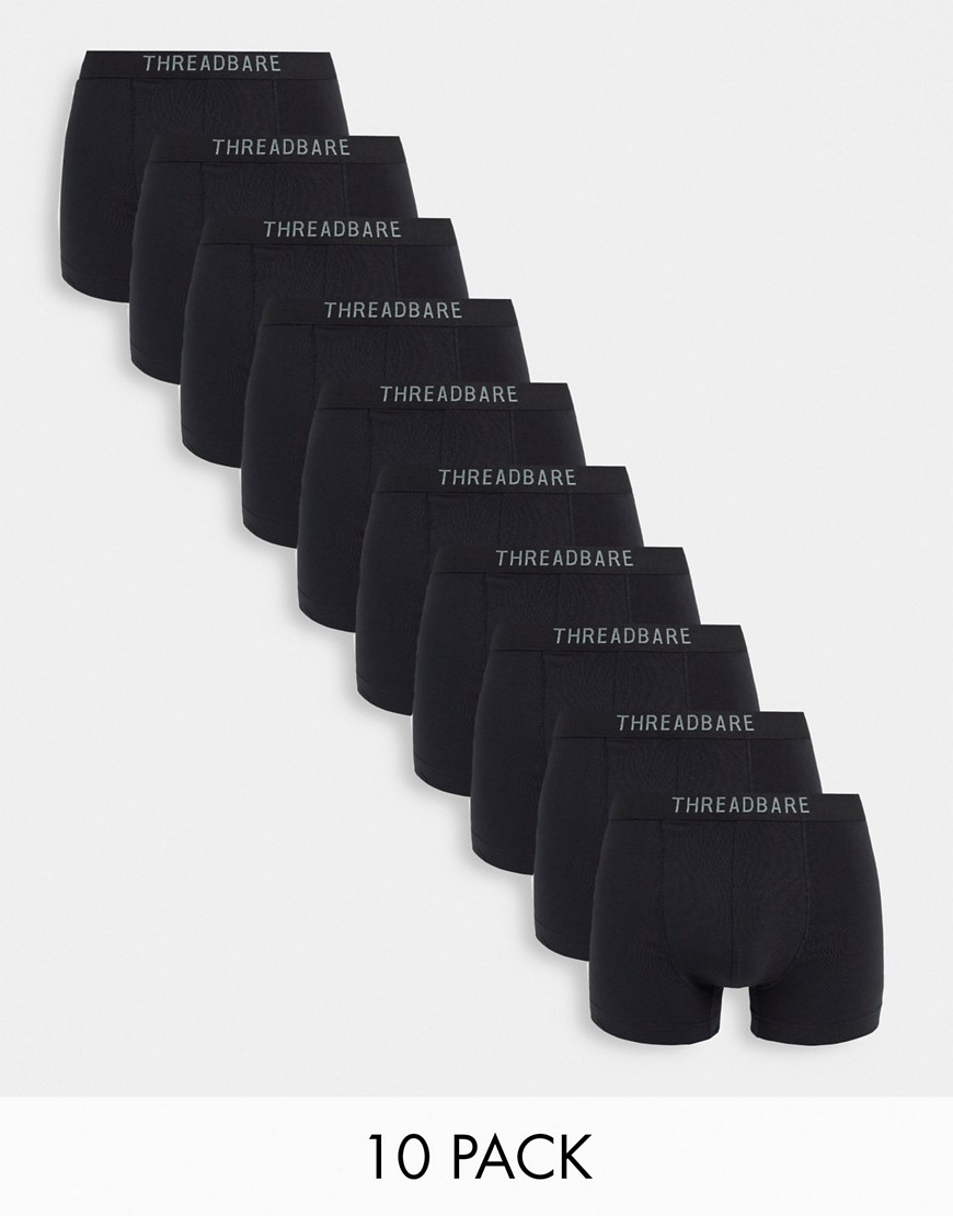 Threadbare 10 pack trunks in black