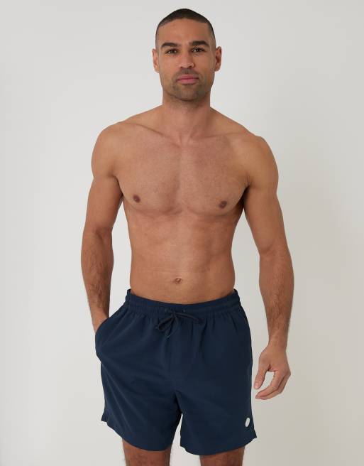 Threadbare 2 pack swim shorts in navy and blue, 4 of 5