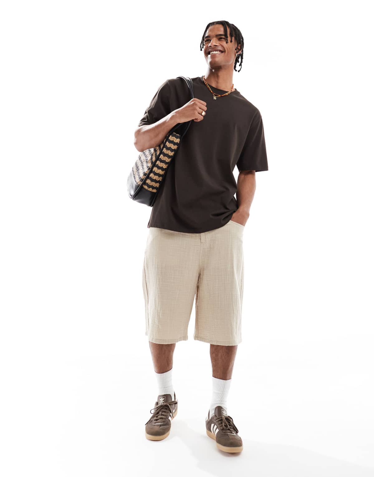 Threadbare 200GSM cotton short sleeve t-shirt in chocolate brown