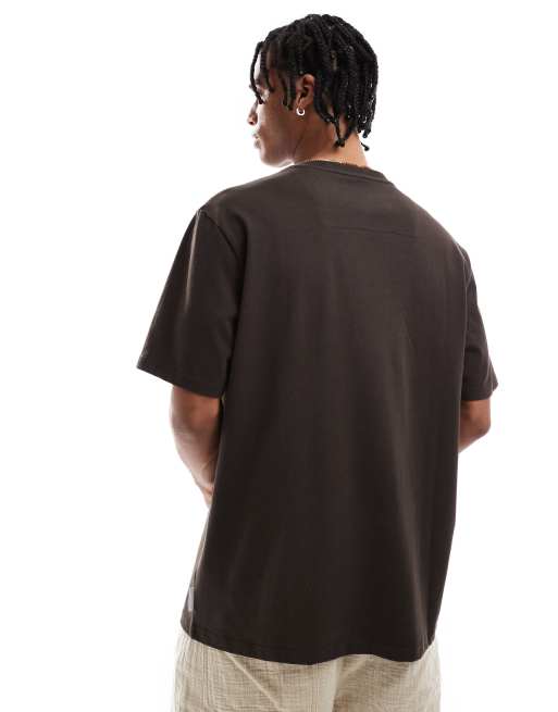 Threadbare 200GSM cotton short sleeve t-shirt in chocolate brown