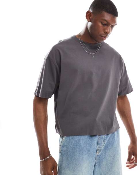 Threadbare 220 GSM boxy fit t-shirt in slate grey - view 1