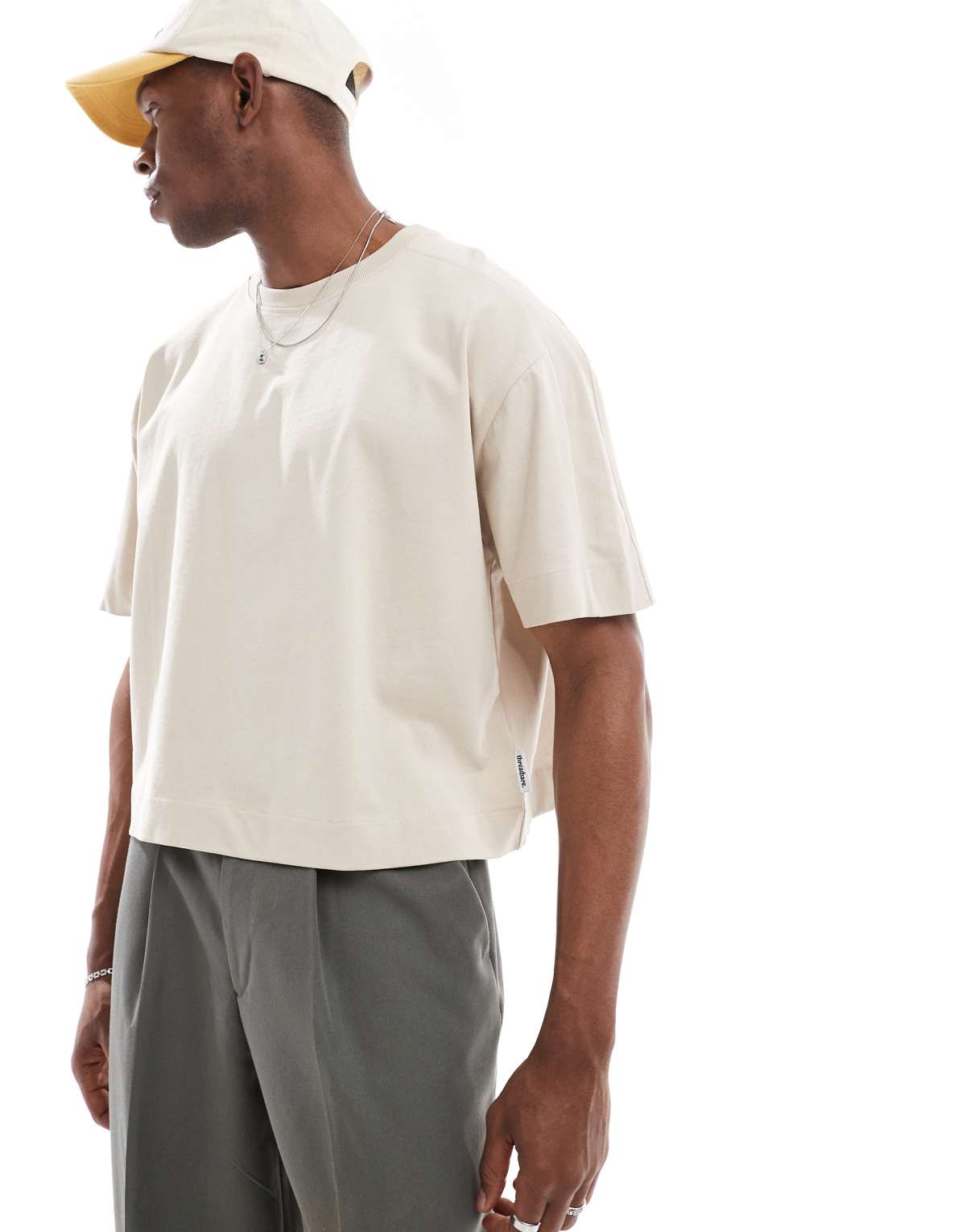 Threadbare 220 GSM boxy fit t-shirt in stone