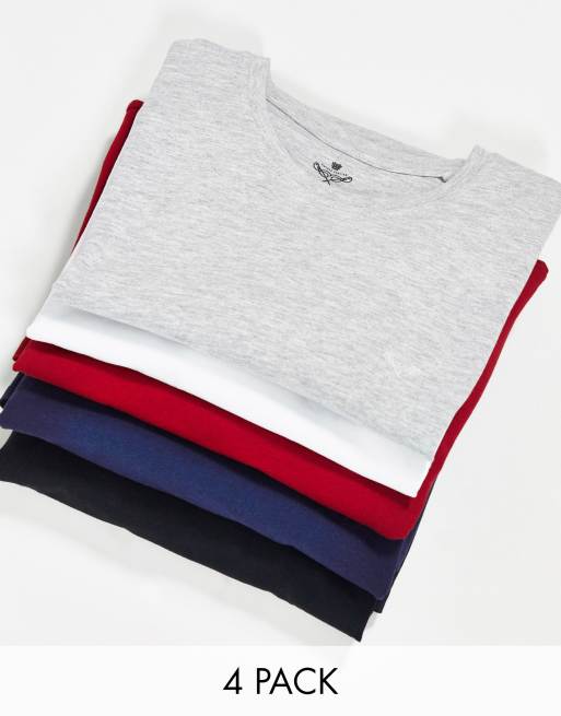 Threadbare 5 pack tshirt with crew neck ASOS