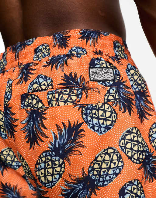 Black pineapple hot sale swim trunks