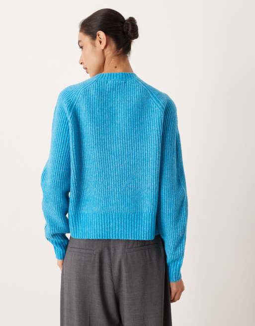 Threadbare – Aquablå kofta med rund halsringning, 3 av 4