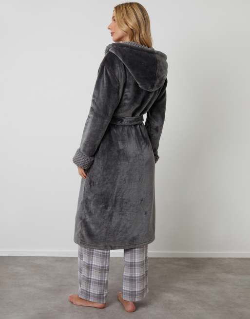 ted baker dressing gown grey Ted Baker Dressing Gown with Piping