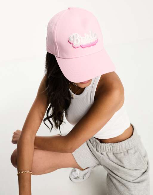 Threadbare bachelorette cap with 'Bride' design in pink