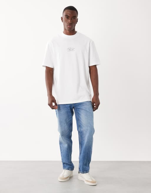 Threadbare back print t-shirt in white, 2 of 5