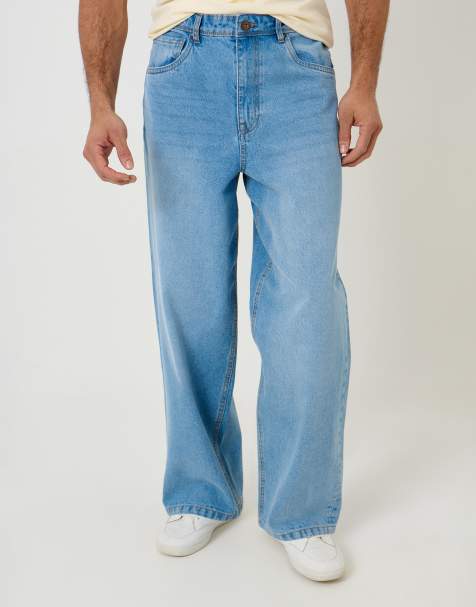 Threadbare Baggy fit jeans in light blue