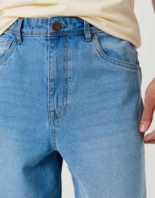 Threadbare Baggy fit jeans in light blue, 4 of 4