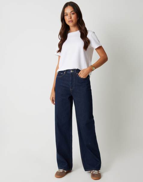 Threadbare Baggy wide leg jeans in indigo - view 1