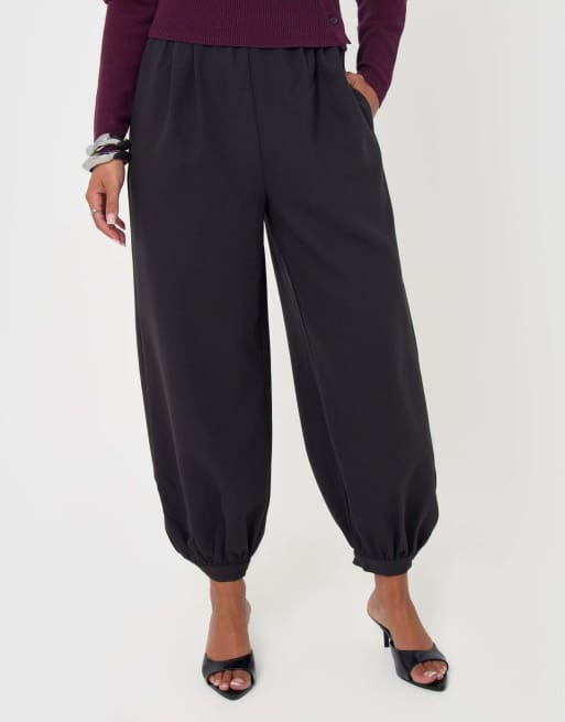 Threadbare Balloon trousers with button cuffs in dark grey, 2 of 5