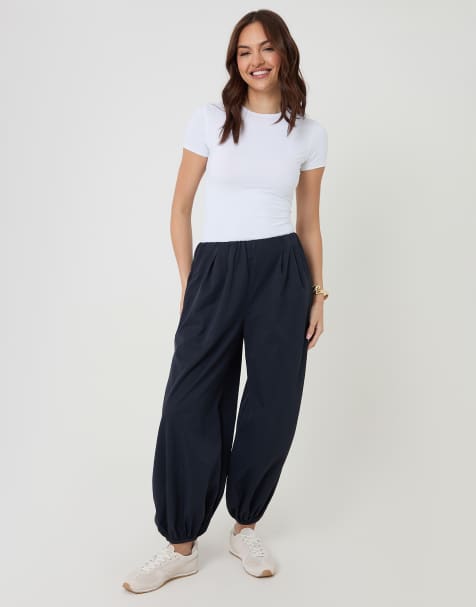 Threadbare Balloon trousers with pockets in navy - view 1