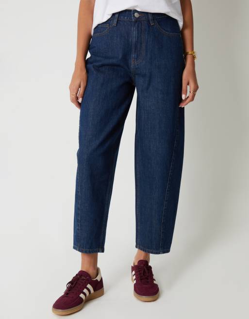 Threadbare Barrel leg jeans in indigo