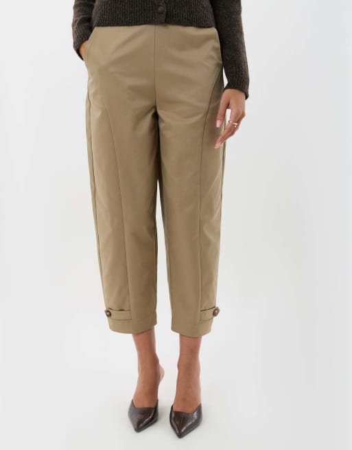 Threadbare Barrel leg trousers in beige, 2 of 4