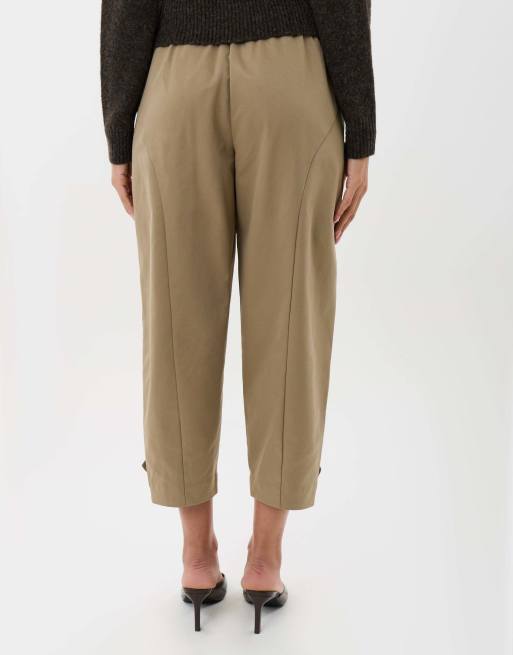 Threadbare Barrel leg trousers in beige, 4 of 4