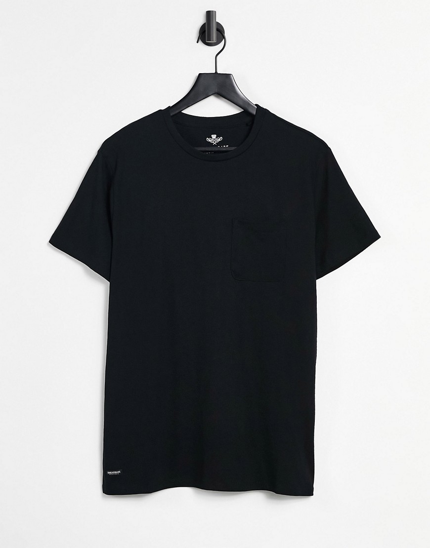 Threadbare basic pocket t-shirt in black