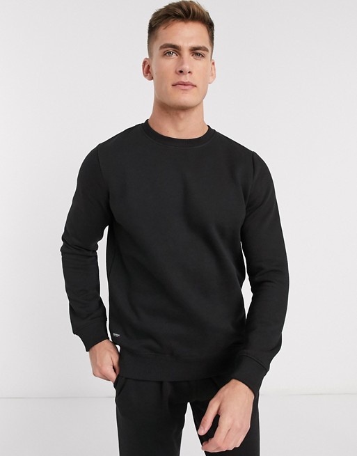 Threadbare basic sweatshirt in black
