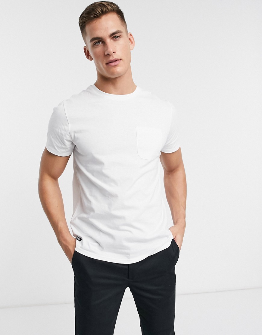 Threadbare basic t-shirt with pocket in white