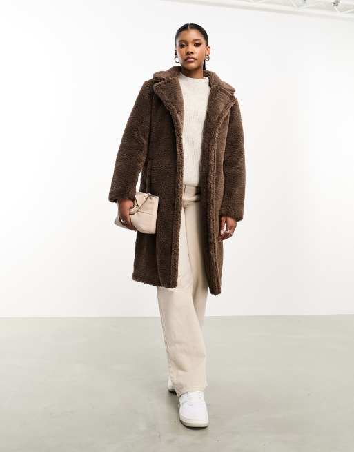 Faux fur shop borg coat