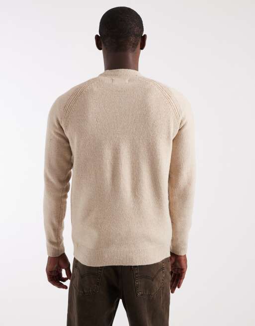 Threadbare – Beige, stickad tröja med rund halsringning, 3 av 5