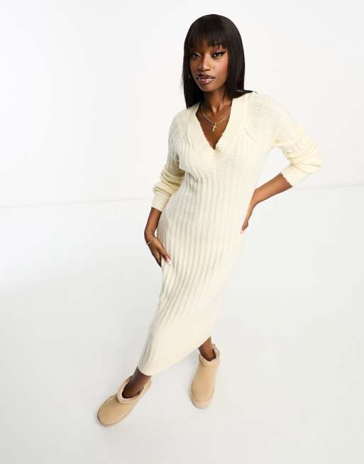 Cream midi hotsell jumper dress