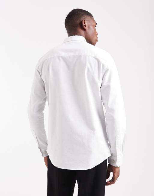 Threadbare – Biała koszula oxford z długimi rękawami, 3 z 5
