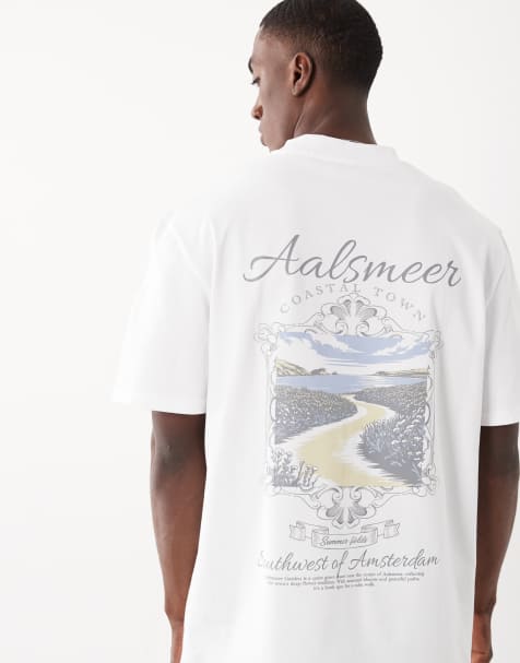 Threadbare – Biały T-shirt z nadrukiem na plecach - view 1