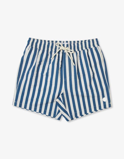 Threadbare - Blå og hvide badeshorts med striber, 2 af 4