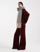 Topshop Shaggy faux fur shoulder bag in off white