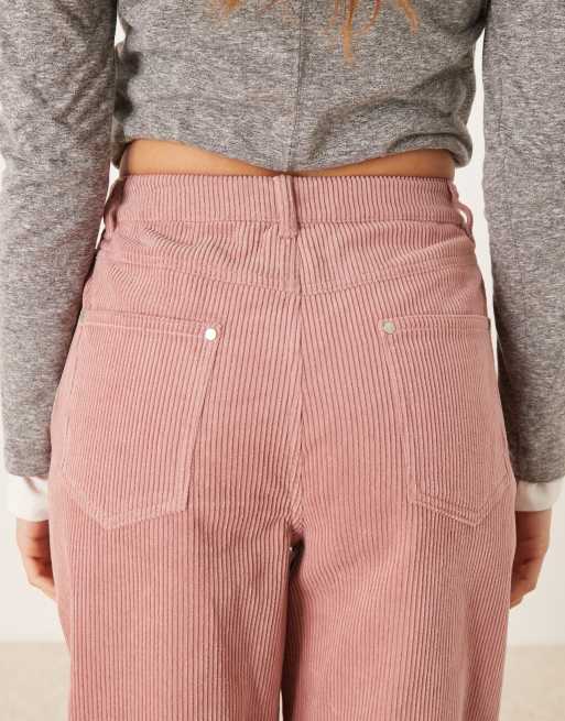 Threadbare – Blekrosa manchesterbyxor med barrelben, 5 av 5
