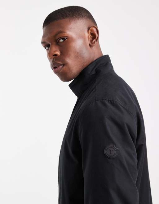 Threadbare bomber jacket with funnel collar in black, 4 of 5