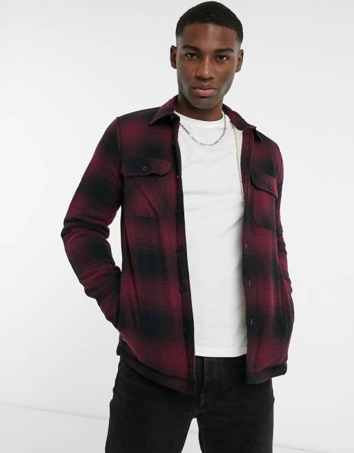 Threadbare borg lined thick check shirt | ASOS