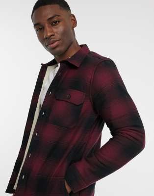 borg lined checked shirt