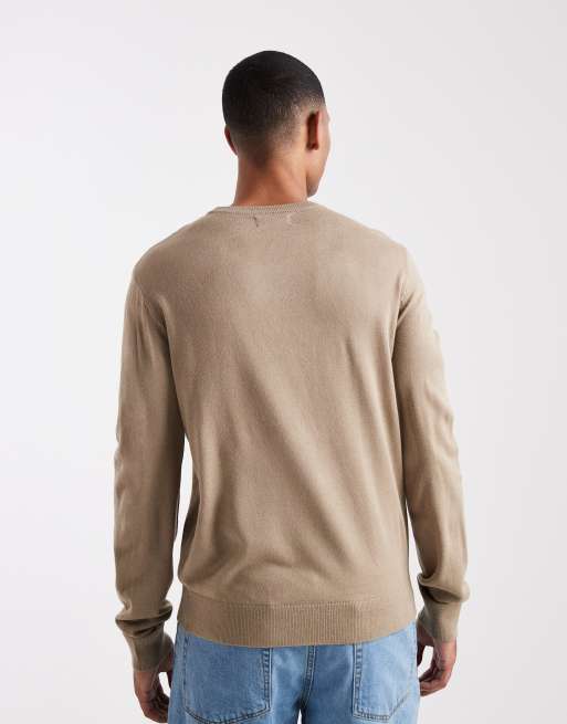 Threadbare – Brungrå tröja med rund halsringning, 3 av 5