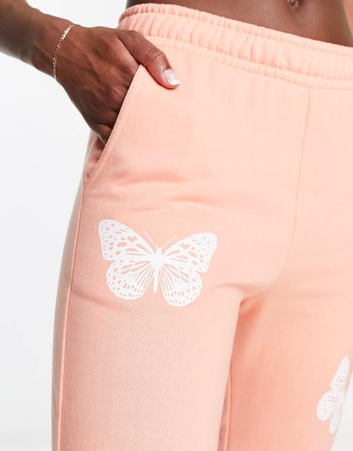 Joggers with online butterflies