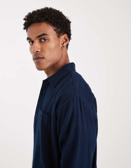 Threadbare button down cotton shirt in black, 3 of 5