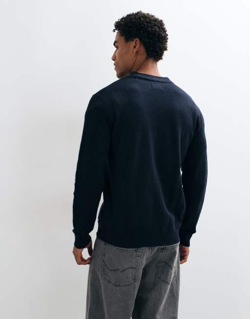 Threadbare button up knitted cardigan in navy, 3 of 5