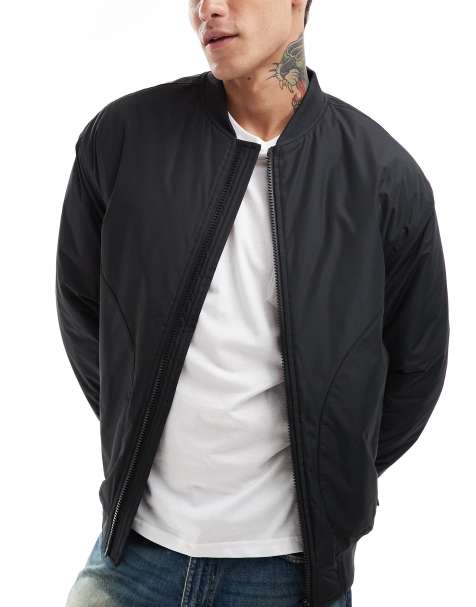 Threadbare - Bygeresistent bomber-jakke i sort - view 1