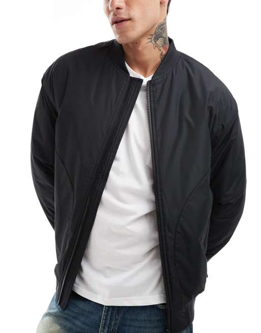 Threadbare - Bygeresistent bomber-jakke i sort