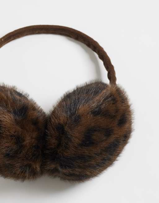 Threadbare cache-oreilles en faux-fur imprimé léopard, 3 de 3