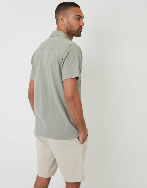 Threadbare - Camicia a maniche corte verde salvia, 3 di 4