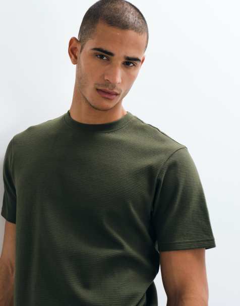 Threadbare - camiseta de manga corta de algodón en caqui - view 1