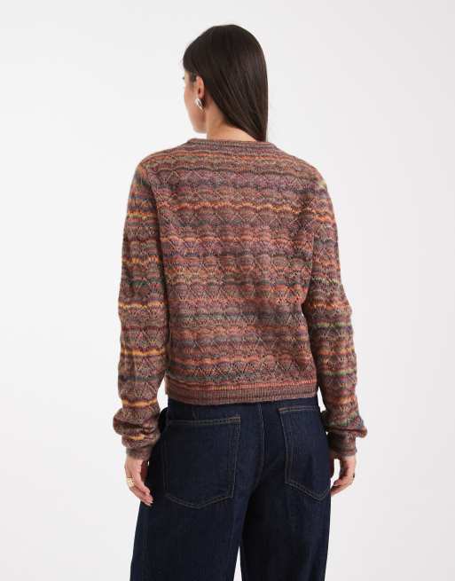 Threadbare - Cardigan in maglia mélange con bottoni, 4 di 4