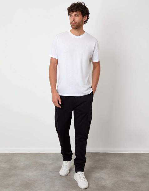 Threadbare Cargo joggers in black - view 1