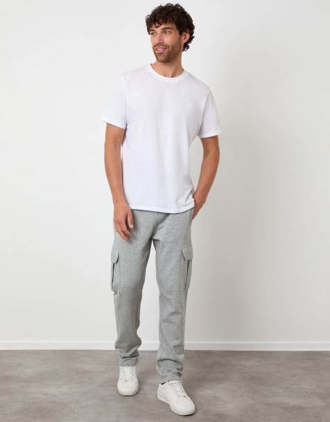 Threadbare Cargo joggers in light grey - view 1